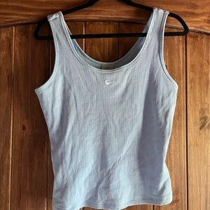 Nike tennis tank top ribbed light pastel blue size L